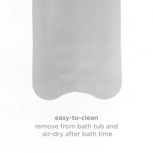 Miniatura 7 de Ubbi - Alfombrilla de baño acolchada antideslizante para bebé, con potentes ventosas, accesorios esenciales para el tiempo del baño del bebé, gris