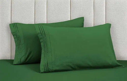 Miniatura 57 de Mocassi Juego de sábanas de lujo de 4 piezas, calidad prémium de hotel de 1800 hilos, ajuste fácil, sábanas y fundas de almohada resistentes a