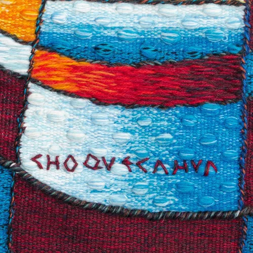 Miniatura 3 de NOVICA Tapiz de alpaca hecho a mano tejido a mano con motivo de pájaro de lana multicolor para decoración de pared, tapices abstractos de animales