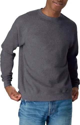 Miniatura 43 de Hanes EcoSmart - Sudadera de forro polar con cuello redondo para hombre, disponible en tallas grandes y altas, paquete de 1 o 2