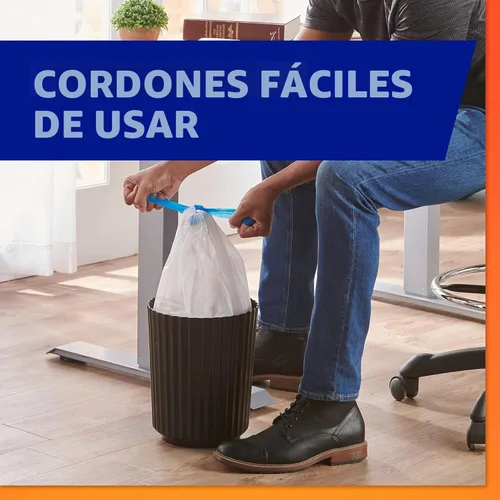 Miniatura 4 de Hefty - Bolsas pequeñas de basura, aroma Fabuloso, 4 galones, 34