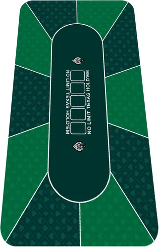 nuveti Tapete de póquer Texas Hold'em de 70 x 35 pulgadas, portátil, de goma, impermeable, con reducción de ruido, para cualquier juego de mesa