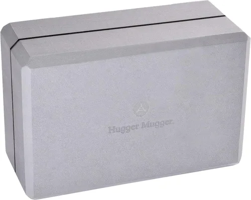 Hugger Mugger Bloque de yoga de espuma de 4 pulgadas, fuerte y estable, bordes biselados para mayor comodidad, tamaño de bloque más favorito, ayuda