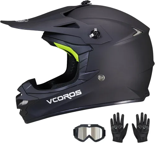 Miniatura 13 de VCOROS - Casco de bicicleta de tierra para niños, casco de motocicleta para jóvenes, RY001 - Casco de cara completa para niños para ATV BMX UTV