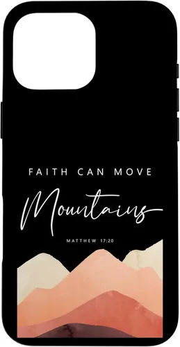 Miniatura 19 de iPhone 12/12 Pro Faith Can Move Mountains - Funda cristiana inspiradora Mateo 17 20