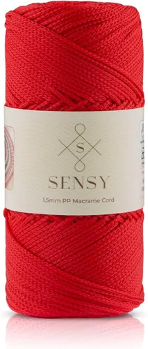 Miniatura 107 de Sensy - Cuerda de poliéster de 0.059 in y 164 yardas, cuerda de poliéster 100% polipropileno, cordón de macramé de 0.059 in, cuerda de ganchillo