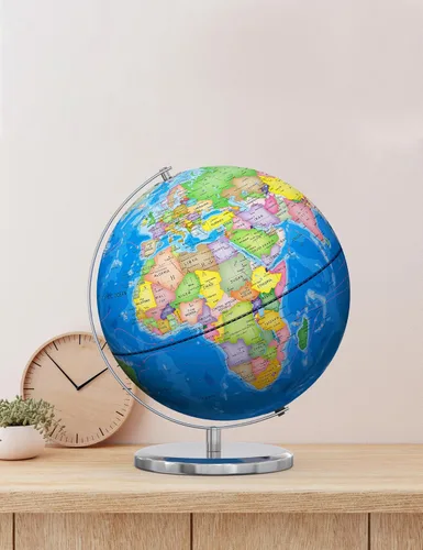 Miniatura 7 de Orionstar Globo mundial grande de 13 pulgadas con soporte, globo educativo para el aprendizaje de los niños, detalles coloridos del mapa del mundo
