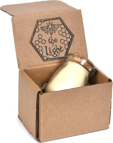 Miniatura 2 de BeeTheLight Vela de Cera de Abeja en Tarro - 100% Cera de Abeja Pura de EE.UU. en Recipiente de Vidrio - Vainilla y Miel