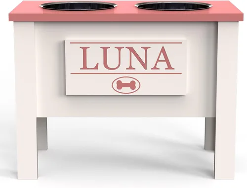 Miniatura 23 de GrooveThis Woodshop Soporte Personalizado de Cuenco Elevado para Perros de Tamaño Grande, Mediano, Pequeño y Extra Pequeño - Cuencos de Acero Negro
