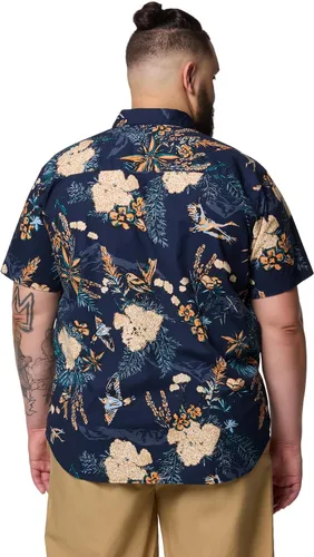 Miniatura 2 de Columbia - Camisa de manga corta para hombre Rapid Rivers con estampado, con cómodo elástico Colegial Navy Outback