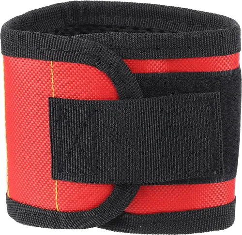 Miniatura 9 de PATIKIL Pulsera magnética de 3 filas, banda magnética para cinturón de herramientas para sujetar tornillos, clavos, brocas, regalo para hombres