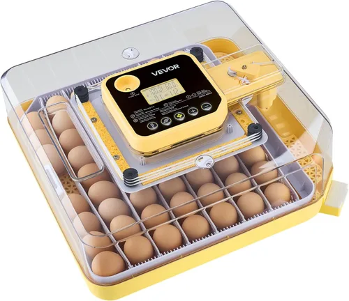 Miniatura 11 de VEVOR Incubadora de 48 huevos, incubadora automática con volteador de huevos y vela LED, pantalla de temperatura y control automático de humedad