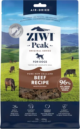 ZIWI Peak - Alimento para perros secado al aire, completamente natural, alto contenido en proteínas, sin granos y con ingredientes limitados con