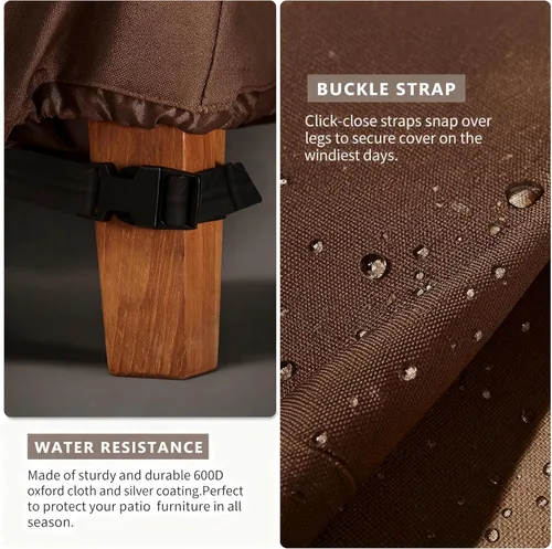 Miniatura 5 de Fundas para Big Green Egg que se ajustan a Parrilla de Cerámica Kamado de 60 Pulgadas, Cubierta de Mesa para Big Green Egg de Exterior Resistente