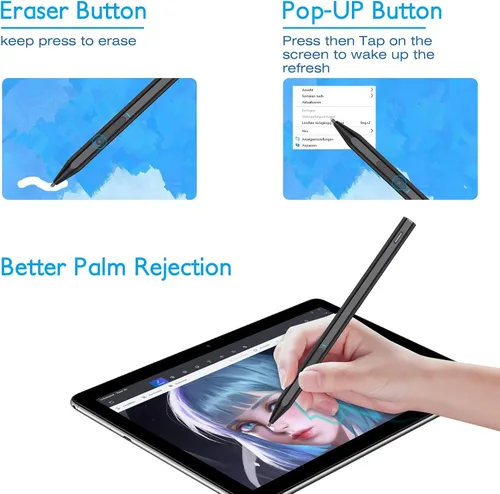 Miniatura 4 de Surface Stylus Pen Digital Pen para Microsoft Surface Pro X/9/8/7/6/5/4/3/Surface Laptop 5/4/3/2/1 Surface Go 3/2/1 Book 2/1 Studio Magnet 4096
