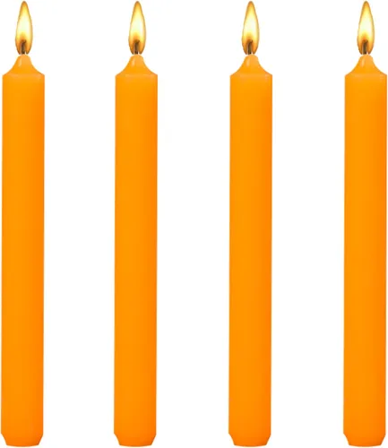 Wrcevtor Juego de 4 velas cónicas de 8 pulgadas | 7.5 horas de combustión limpia sin aroma, para bodas, fiestas, decoración del hogar y ocasiones