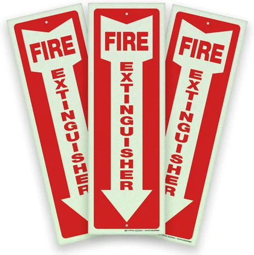 Miniatura 14 de iSYFIX Letrero para extintor de incendios – Paquete de 2 carteles reflectantes de aluminio 040 100% libre de óxido, laminado para máxima resistencia