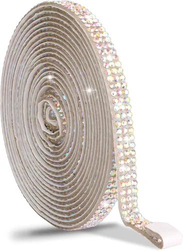 Miniatura 9 de Cinta de cristal autoadhesiva, calcomanías de diamantes de imitación para envoltura de regalos, manualidades, proyectos de decoración, bodas