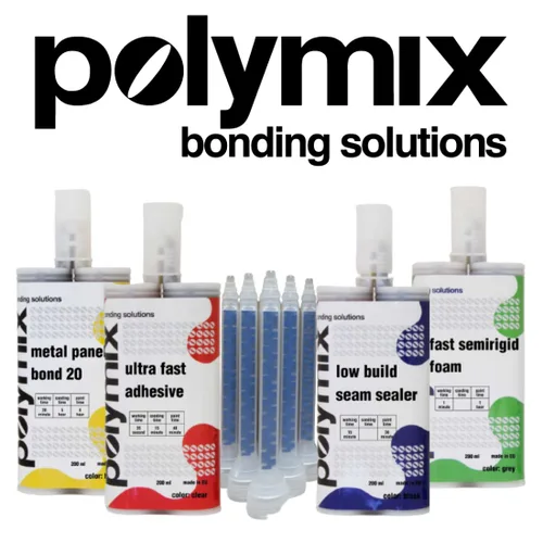 Miniatura 8 de Polymix Adhesivo rígido para reparación plástica automotriz multiusos y adhesivo de 200 ml con cartucho y dos boquillas de mezcla de aplicación Negro
