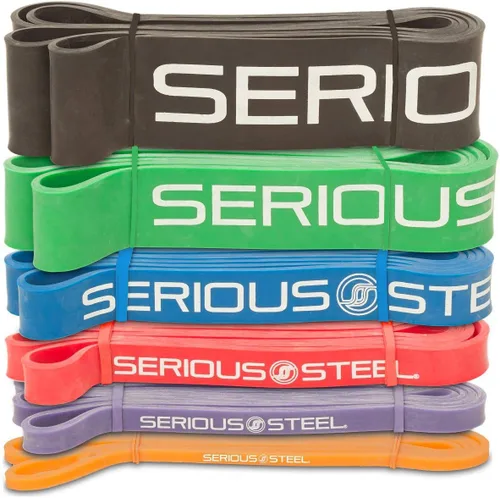 Serious Steel Banda de Dominadas Asistida de 41", Juegos de Bandas de Resistencia de Servicio Pesado, Estiramiento, Levantamiento de Potencia,