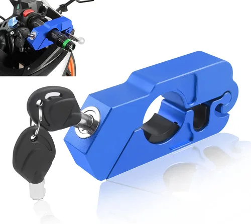 Miniatura 9 de BAIONE Candado de Agarre para Manillar de Motocicleta, Candado de Seguridad del Acelerador, Antirrobo para Scooters, Compatible con ATV, Rojo