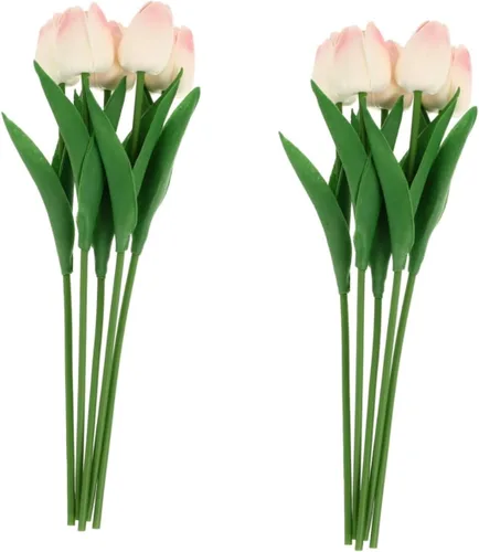 IMIKEYA 10 piezas de tulipán de imitación de tacto de tulipán, flores de tulipán falso, flores artificiales para fotografía de flores, flores de