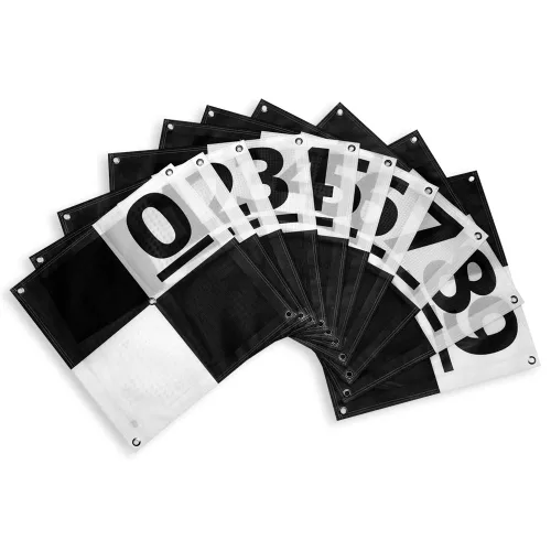 Miniatura 12 de Sky High Bull's-Eye Punto de control de tierra degradable para drones (24 x 24 pulgadas) GCP con 30 grapas (tablero de ajedrez negro/blanco)