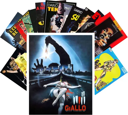 Miniatura 11 de PIXILUV Postales vintage 24 piezas Vintage SciFi Comic Book Art Magazine Covers Negro