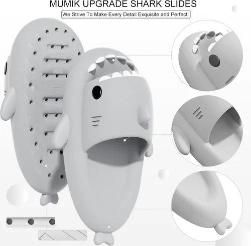 Miniatura 2 de MUMIK Sandalias de tiburón para niños, pantuflas de tiburón mejoradas, sandalias de tiburón en la nube, antideslizantes, suela gruesa, cómodas