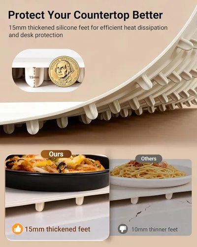 Miniatura 5 de Tapete de calentamiento de 42 x 16 pulgadas para alimentos extragrande, tapete extensible para calentar alimentos, bandeja de calentamiento