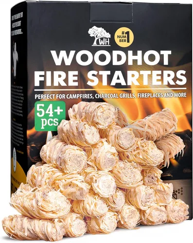 Miniatura 8 de WH 185 Piezas Encendedores de Fuego Naturales para Chimenea Interior - Caja Grande de 5 Libras - Encendedores de Carbón de Larga Duración