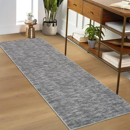Miniatura 7 de RUGSREAL Alfombra lavable a máquina de 2 x 8 pies, para pasillo, entrada, contemporánea, color liso, alfombra de pasillo moderna para interiores