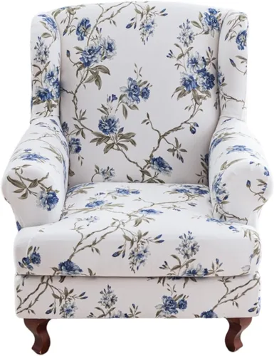 Miniatura 41 de Eco-Ancheng Funda para silla Wingback, 2 piezas, respaldo de ala, fundas de elastano para sillón con respaldo de ala, fundas para sillón con parte