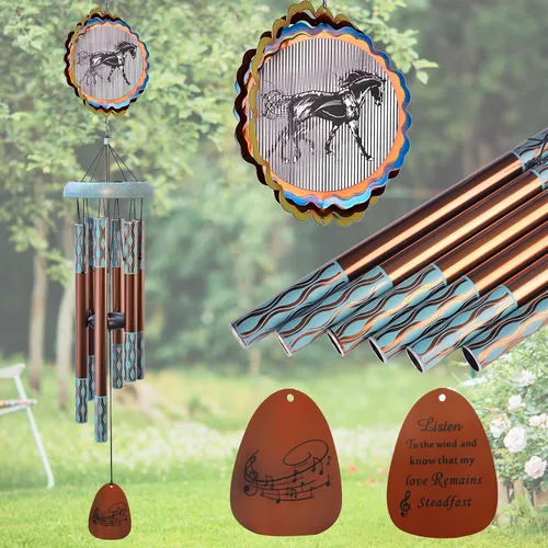 Miniatura 9 de Aoedelyart Campanillas de Viento del Árbol de la Vida para Exteriores en Liquidación, Campanillas de Viento para la Pérdida de un Ser Querido