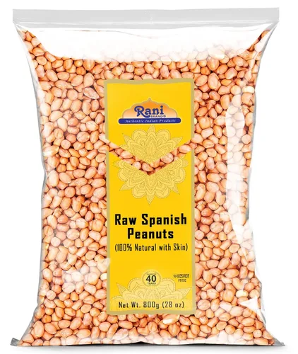 Miniatura 31 de Cacahuetes Rani, enteros crudos con piel (sin cocer, sin sal) 80 onzas (5 libras) 5.0 lbs a granel ~ Todo natural Vegano Kosher Apto