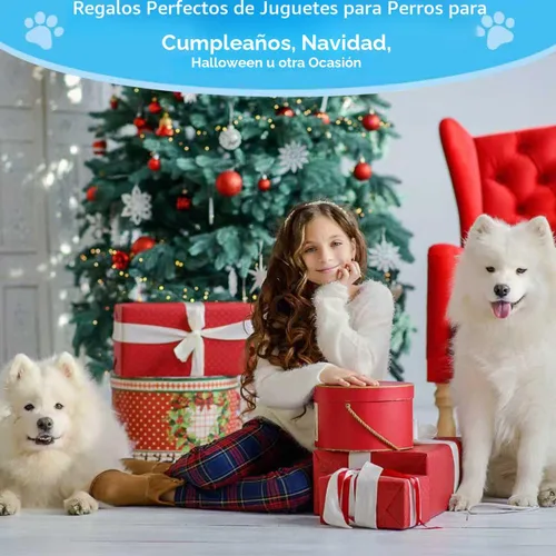 Miniatura 9 de Bzonsmart Paquete de 5 Juguetes Chirriantes para Perros. Juguetes de Masticación de Peluche Resistentes para Perros. Juguetes Interactivos