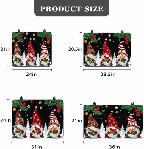 Miniatura 6 de Cubierta de estufa para estufa eléctrica, diseño de Navidad, invierno, fondo rojo nieve, cubierta superior de estufa para parte superior de vidrio