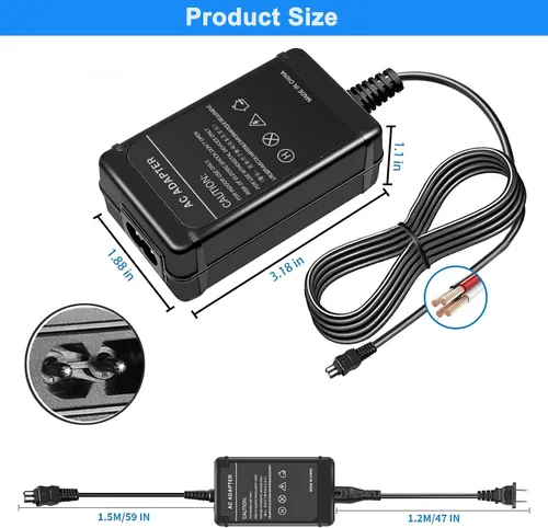 Miniatura 8 de AC-L200 para Sony Handycam Camcorder Charger DCR-SX40 DCR-SX44 DCR-SR45 DCR-SR47 DCR-SX63 DCR-SX65 DCR-SX85 DCR-DVD105 DVD108 DVD610 DCR-SR62