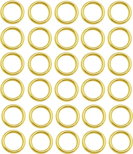 100 anillos divididos de acero inoxidable chapados en oro, anillos de salto para hacer joyas, collares, pulseras, aretes, llavero, manualidades