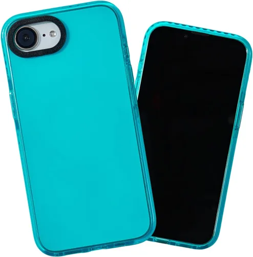 Miniatura 37 de SteepLab Funda de barrera para iPhone 13, protección de 360 grados que absorbe impactos con bisel elevado y colores llamativos (cielo azul brillante)