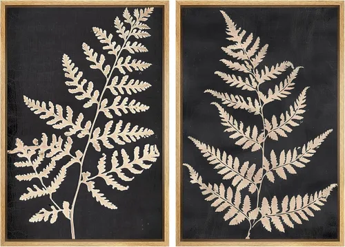 Miniatura 37 de SIGNWIN Lienzo enmarcado para pared, ilustraciones abstractas texturizadas en tonos beige terrosos, arte moderno, decorativo, contemporáneo