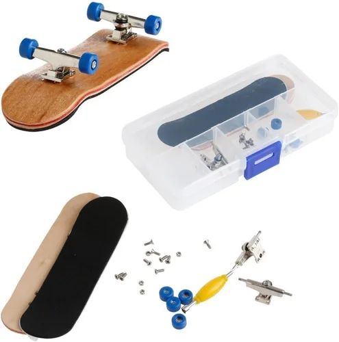 Miniatura 2 de 1 paquete de mini tablas para dedos profesionales de madera de arce, juego de patinetas de dedo para niños (blanco)