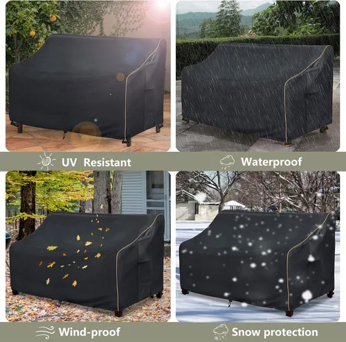 Miniatura 9 de Funda para sofá de 3 plazas para patio, funda para sofá para exteriores de hasta 76 pulgadas de ancho x 32.5 pulgadas de profundidad x 33 pulgadas