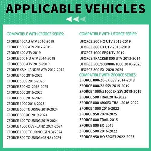 Miniatura 5 de 0800-011300 Filtro de aceite compatible con CFMOTO Cforce Zforce Uforce 1000 950 900 800 600 500 400 ATV/UTV Reemplazo #: 0800-011300-00030