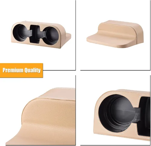 Miniatura 4 de BEIGE Organizador Multifuncional de Portavasos para Automóvil Organizador de Asiento de Automóvil Rellenador de Espacios Almacenamiento de Botellas