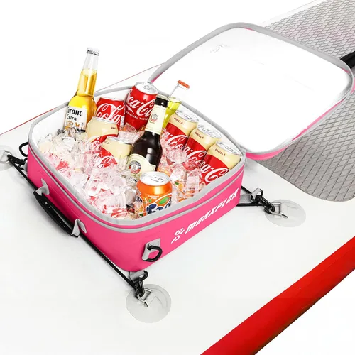 Miniatura 14 de MORXPLOR Bolsa térmica impermeable de PVC para paddleboard, 12 latas, enfriador aislado suave para paddleboard, camping, kayak Azul oscuro