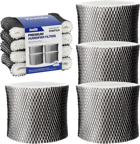 Paquete de 4 filtros humidificadores HWF64 para filtro humidificador Sunbeam B, SCM1746, compatible con Holmes HM1730, HM1745, HM1746