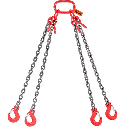 VEVOR Eslinga de cadena, cadenas de elevación de 5/16 pulgadas x 5 pies con ganchos, elevadores de cadena de motor G80, cadenas de elevación de