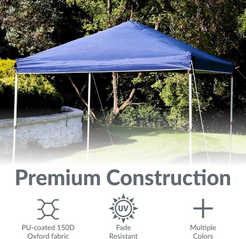 Miniatura 2 de Sunnydaze - Cubierta de repuesto para toldo de 10 x 10 pies, solo cubierta de repuesto – Tela Oxford 150D con revestimiento de poliuretano Azul
