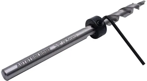 Miniatura 8 de Broca de 3/8" con cuello de tope de profundidad, 6.5 pulgadas de longitud, paso de giro de repuesto para agujero de bolsillo manual Jig Master System